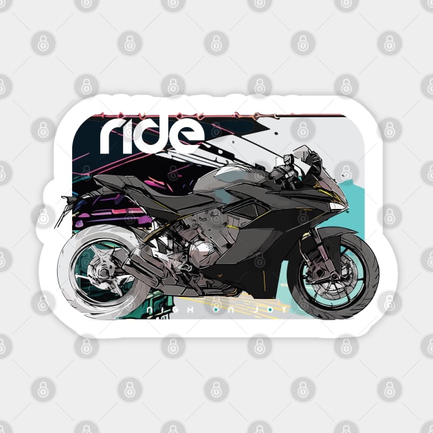 Ride ducati supersport 17 cyber Sticker by NighOnJoy